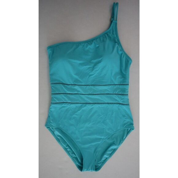 Bleu Rod Beattie Women Sz 14 Blue Behind The Seams One Piece Swimsuit - Picture 5 of 14